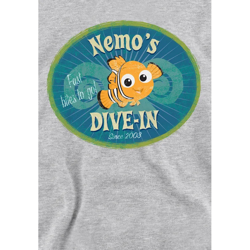 Athletic Heather - Side - Finding Nemo Childrens-Kids Nemo´s Dive In Hoodie