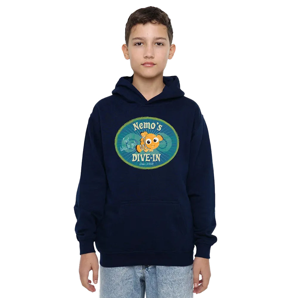 Navy - Side - Finding Nemo Childrens-Kids Nemo´s Dive In Hoodie