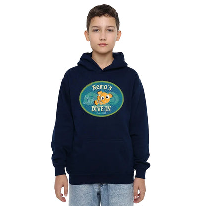 Navy - Side - Finding Nemo Childrens-Kids Nemo´s Dive In Hoodie