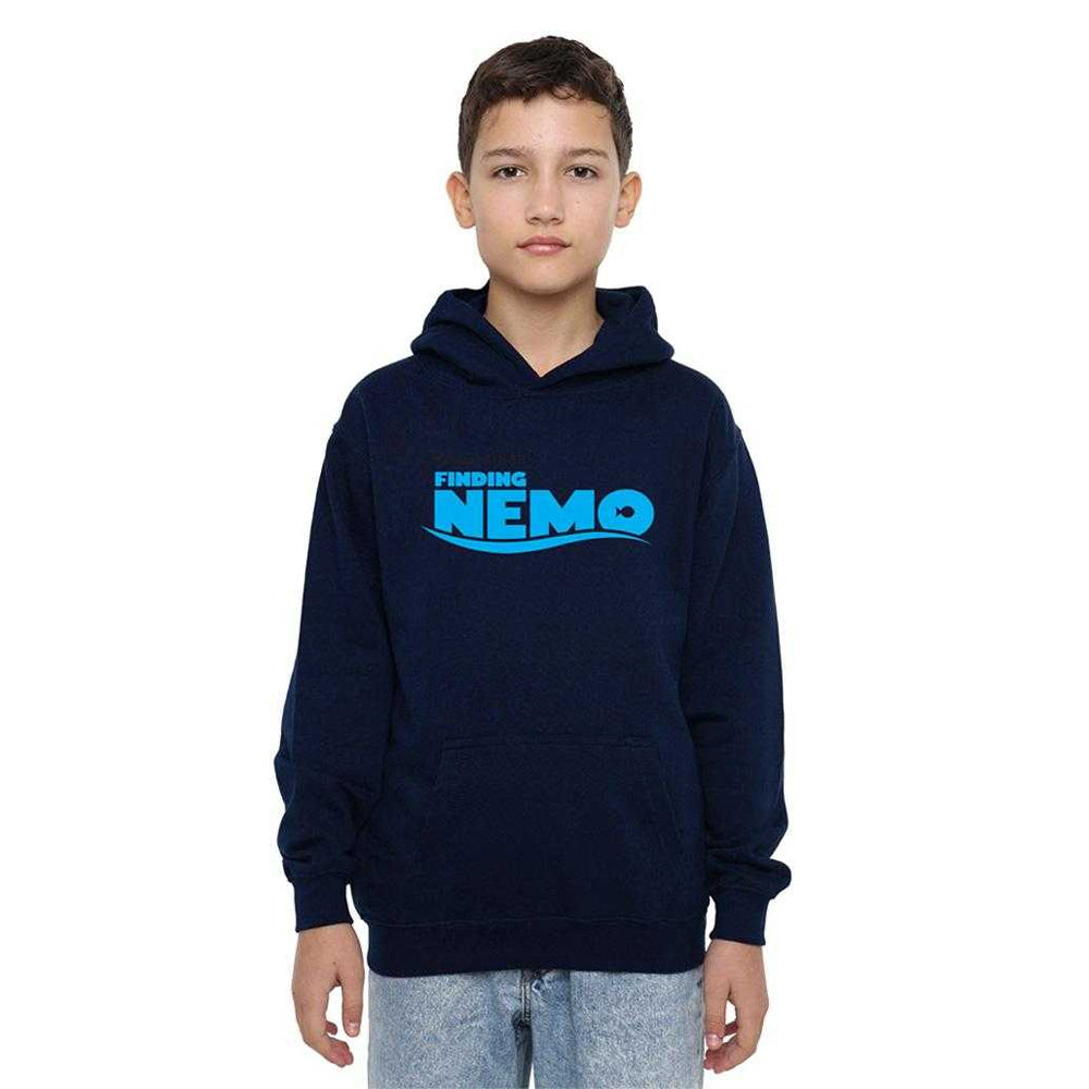 Navy - Lifestyle - Finding Nemo Childrens-Kids Logo Hoodie