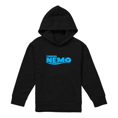 Black - Front - Finding Nemo Childrens-Kids Logo Hoodie
