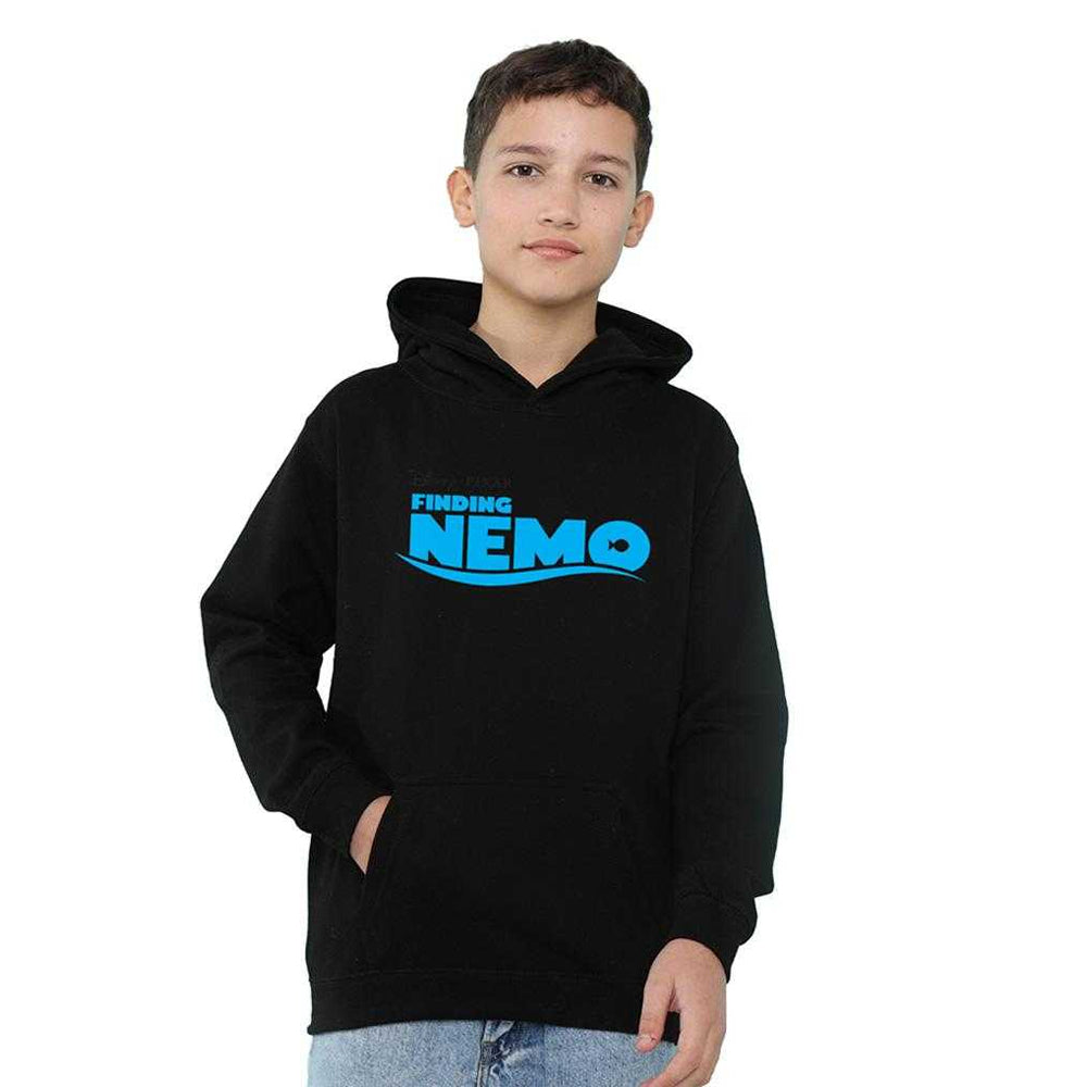 Black - Lifestyle - Finding Nemo Childrens-Kids Logo Hoodie