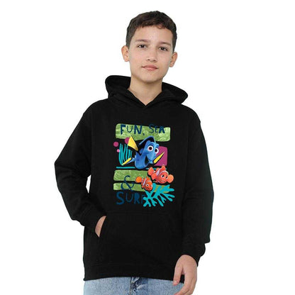 Black - Lifestyle - Finding Nemo Childrens-Kids Fun, Sea, Surf Hoodie