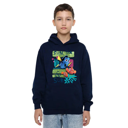 Navy - Lifestyle - Finding Nemo Childrens-Kids Fun, Sea, Surf Hoodie