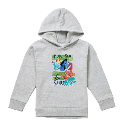 Athletic Heather - Front - Finding Nemo Childrens-Kids Fun, Sea, Surf Hoodie