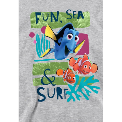 Athletic Heather - Side - Finding Nemo Childrens-Kids Fun, Sea, Surf Hoodie