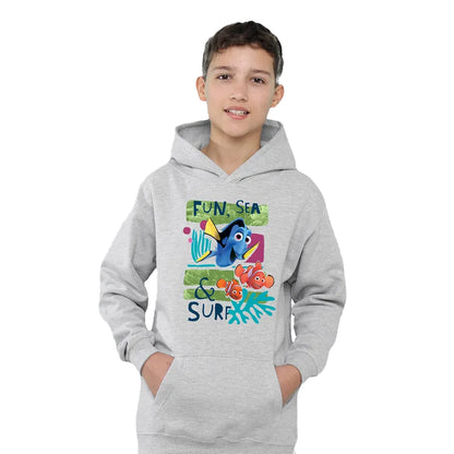 Athletic Heather - Lifestyle - Finding Nemo Childrens-Kids Fun, Sea, Surf Hoodie