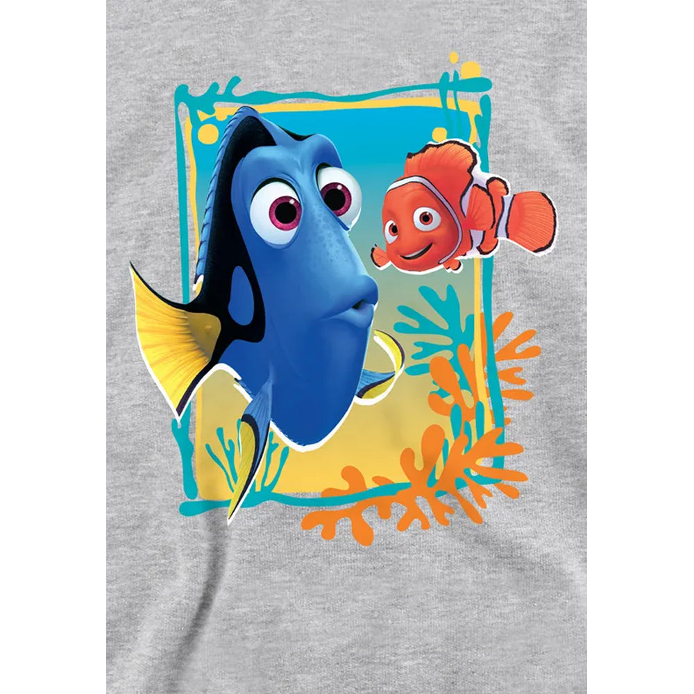 Athletic Heather - Side - Finding Nemo Childrens-Kids Dory Nemo Hoodie