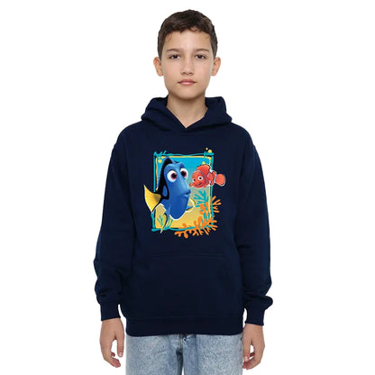 Navy - Lifestyle - Finding Nemo Childrens-Kids Dory Nemo Hoodie