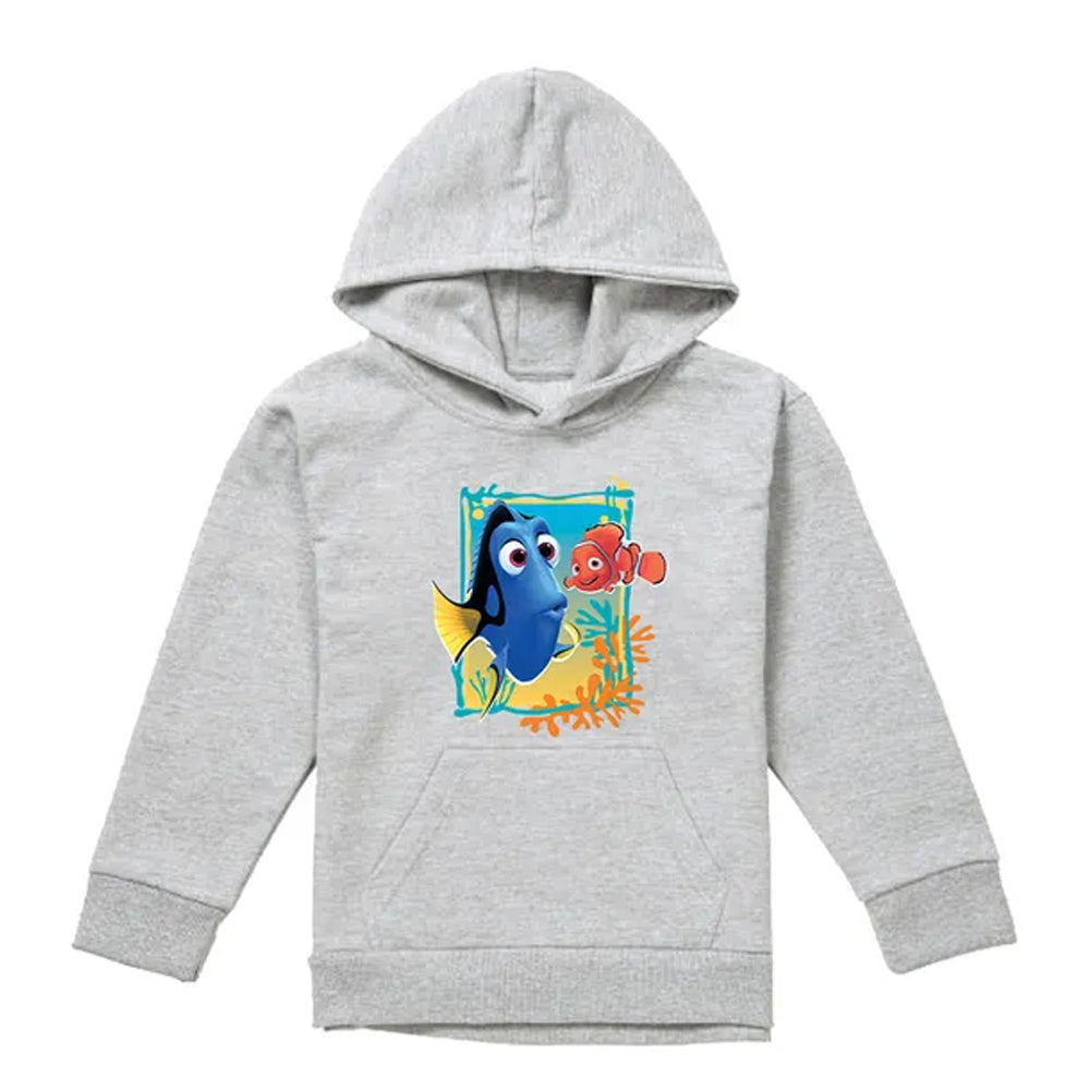 Athletic Heather - Front - Finding Nemo Childrens-Kids Dory Nemo Hoodie