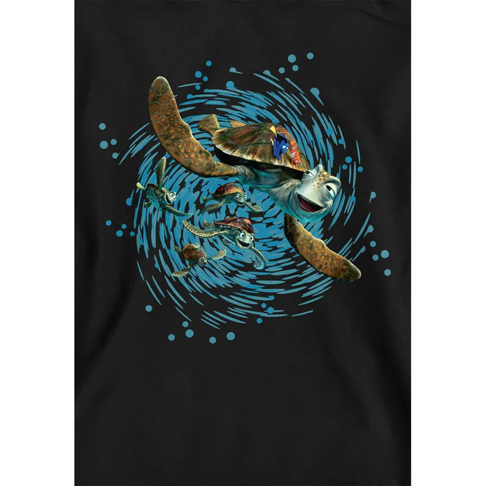 Black - Side - Finding Nemo Childrens-Kids Crush Ride The Wave Hoodie