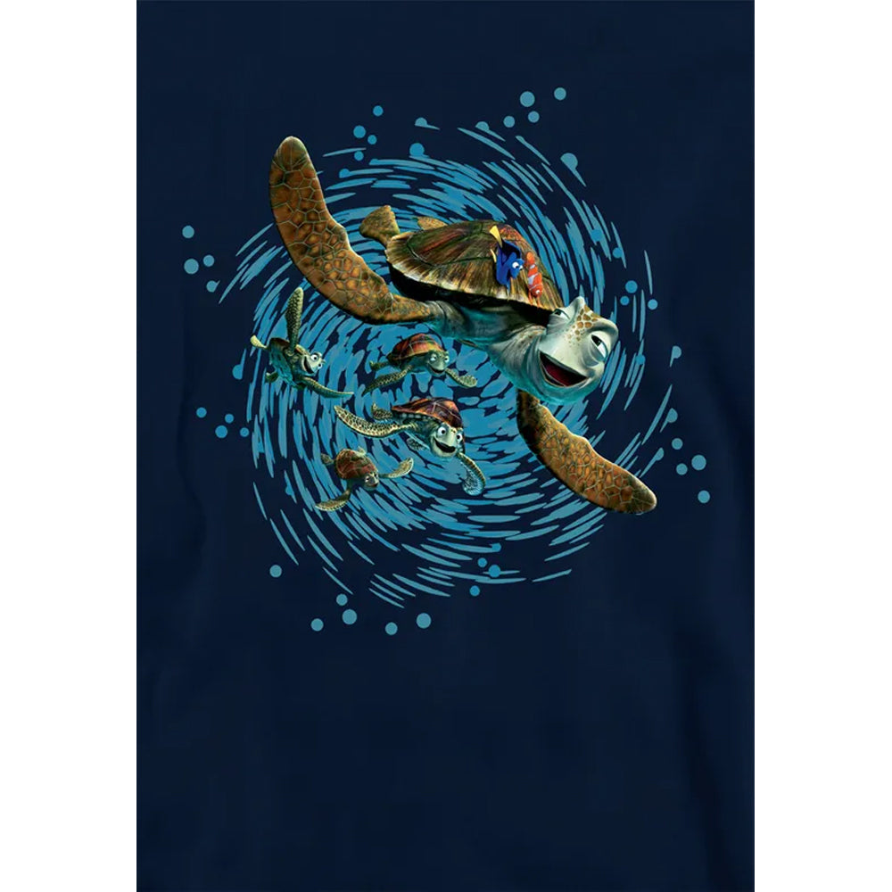Navy - Side - Finding Nemo Childrens-Kids Crush Ride The Wave Hoodie