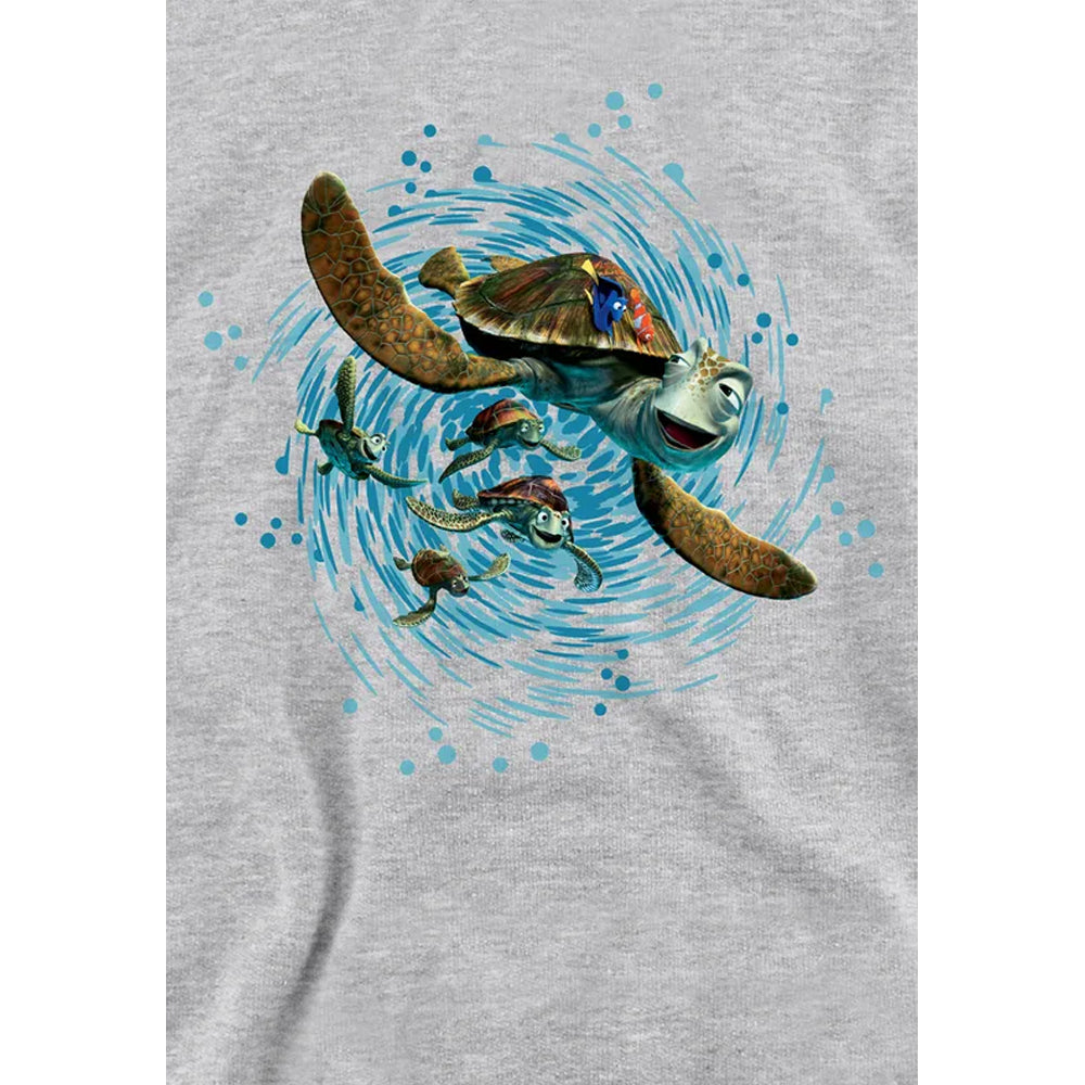 Athletic Heather - Side - Finding Nemo Childrens-Kids Crush Ride The Wave Hoodie