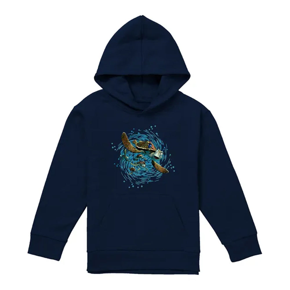 Navy - Front - Finding Nemo Childrens-Kids Crush Ride The Wave Hoodie