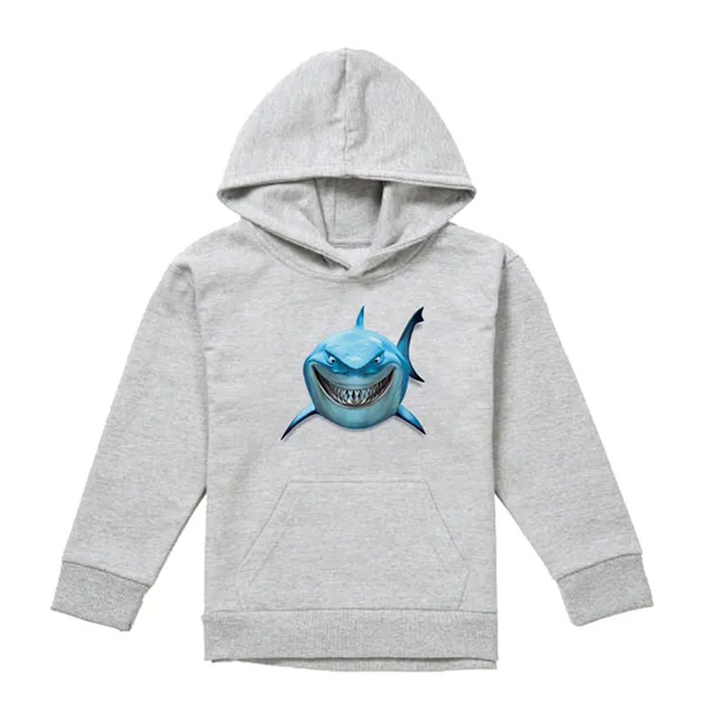 Athletic Heather - Back - Finding Nemo Childrens-Kids Shark Smile Bruce Hoodie