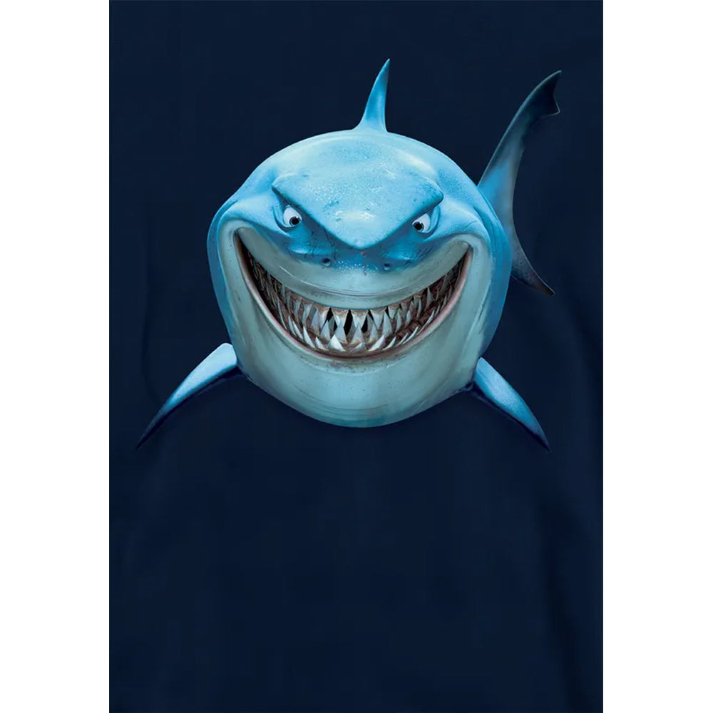 Navy - Side - Finding Nemo Childrens-Kids Shark Smile Bruce Hoodie