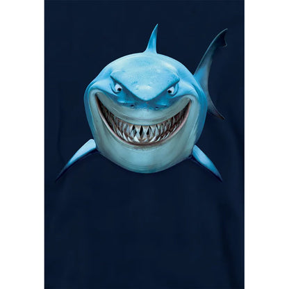 Navy - Side - Finding Nemo Childrens-Kids Shark Smile Bruce Hoodie