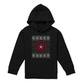 Black - Front - Captain America Childrens-Kids Shield Pull Over Christmas Hoodie