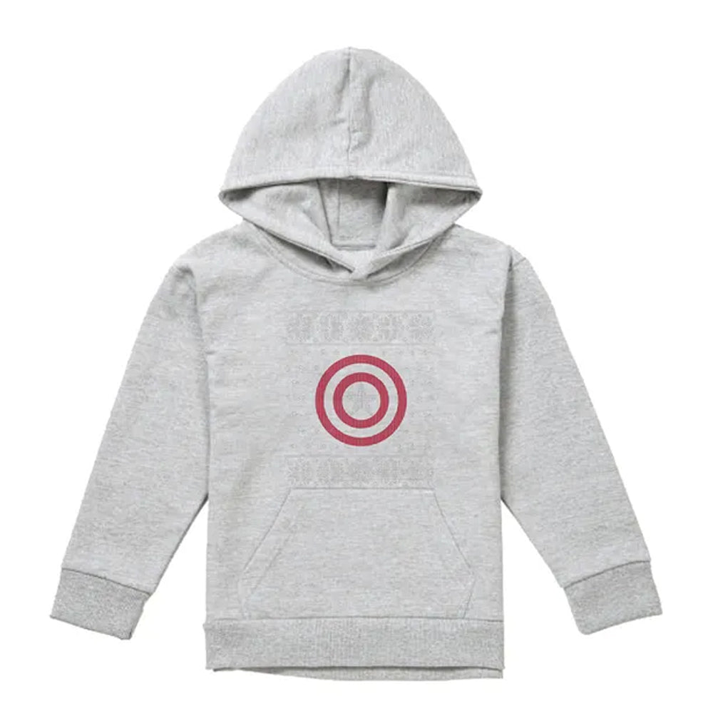 Athletic Heather - Front - Captain America Childrens-Kids Shield Pull Over Christmas Hoodie