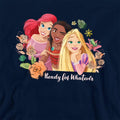 Navy - Side - Disney Princess Childrens-Kids Ready For Whatever Ariel Moana Rapunzel Pullover Hoodie