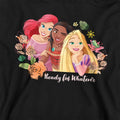 Black - Side - Disney Princess Childrens-Kids Ready For Whatever Ariel Moana Rapunzel Pullover Hoodie