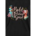 Black - Side - Disney Princess Childrens-Kids Bold Holiday Spirit Jasmine Christmas Pullover Hoodie