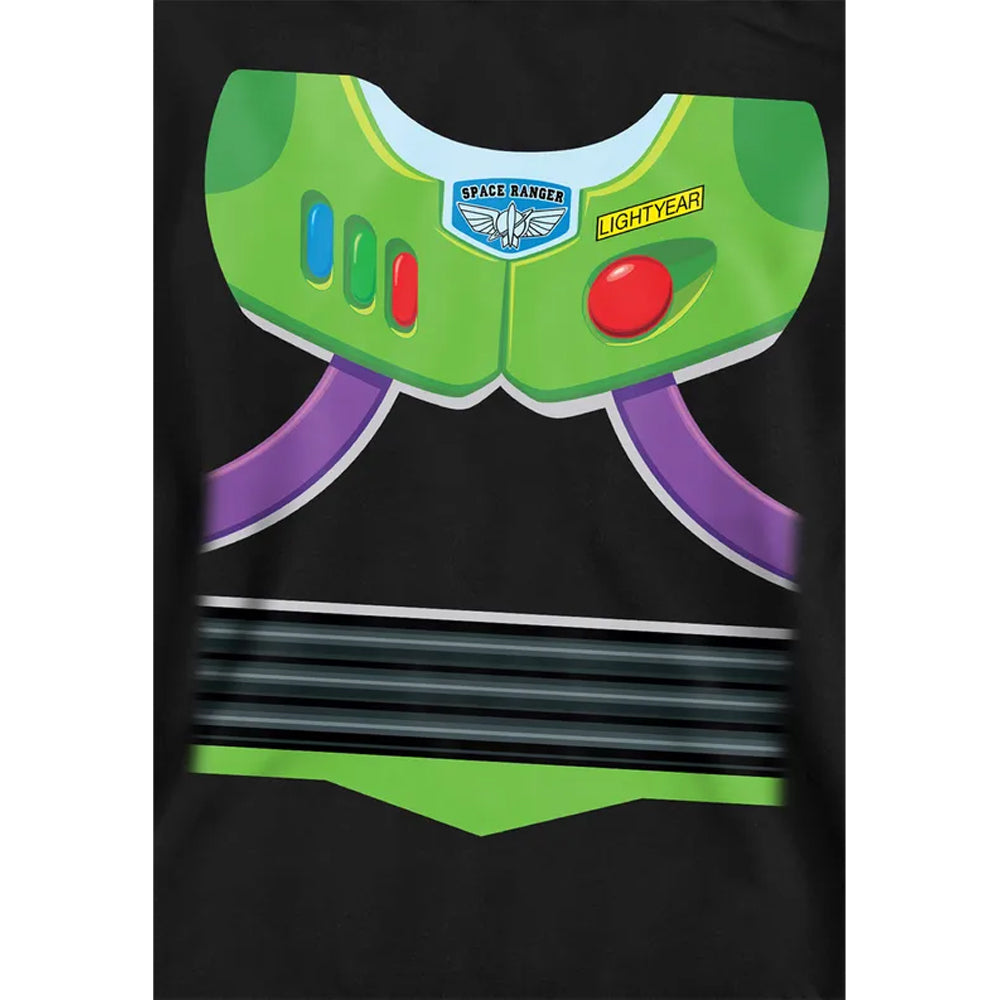 Black - Side - Toy Story Childrens-Kids Buzz Lightyear Costume Hoodie