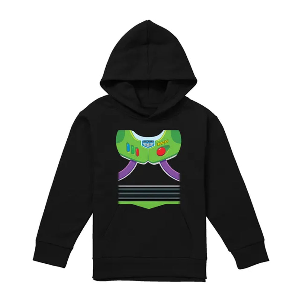 Black - Front - Toy Story Childrens-Kids Buzz Lightyear Costume Hoodie