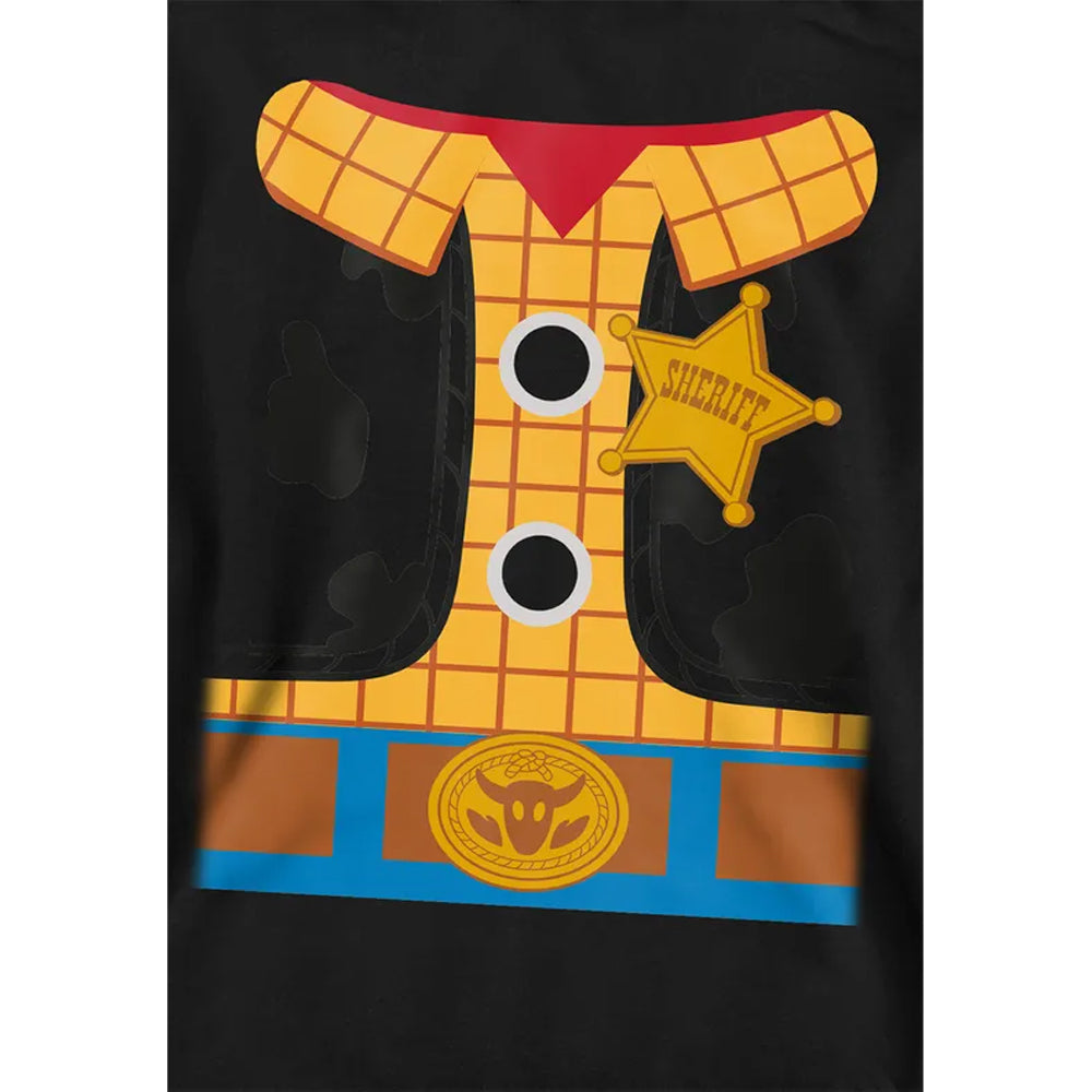 Black - Side - Toy Story Childrens-Kids Woody Costume Hoodie