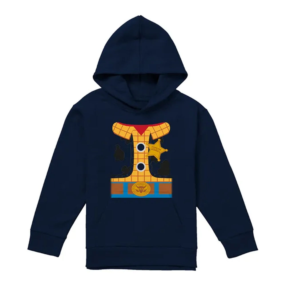 Navy - Front - Toy Story Childrens-Kids Woody Costume Hoodie