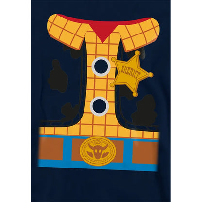 Navy - Side - Toy Story Childrens-Kids Woody Costume Hoodie