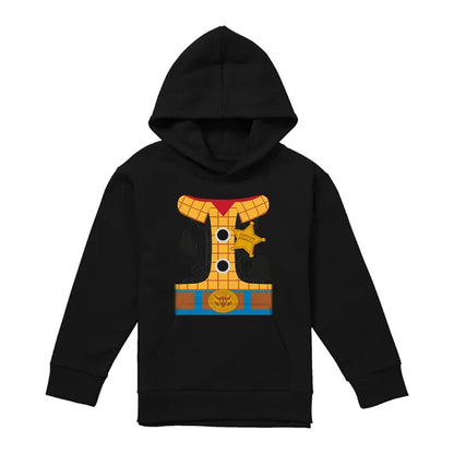 Black - Front - Toy Story Childrens-Kids Woody Costume Hoodie