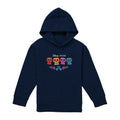 Navy - Front - Coco Childrens-Kids Skull Logo Full Color Hoodie