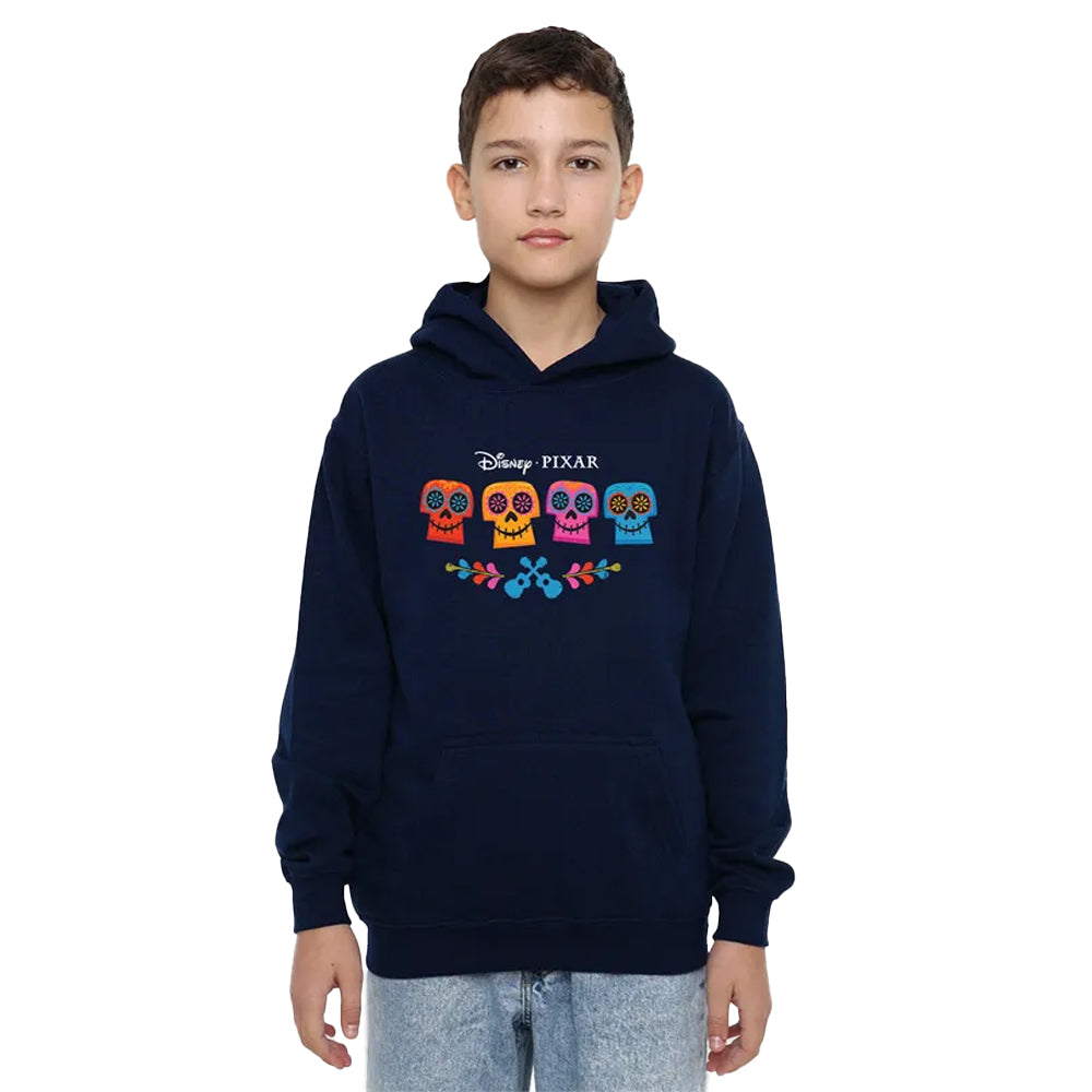 Navy - Lifestyle - Coco Childrens-Kids Skull Logo Full Color Hoodie