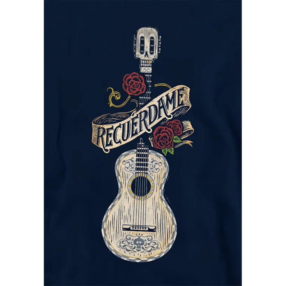 Navy - Side - Coco Childrens-Kids Recuerdame Famous Guitar Ernesto de la Cruz Hoodie