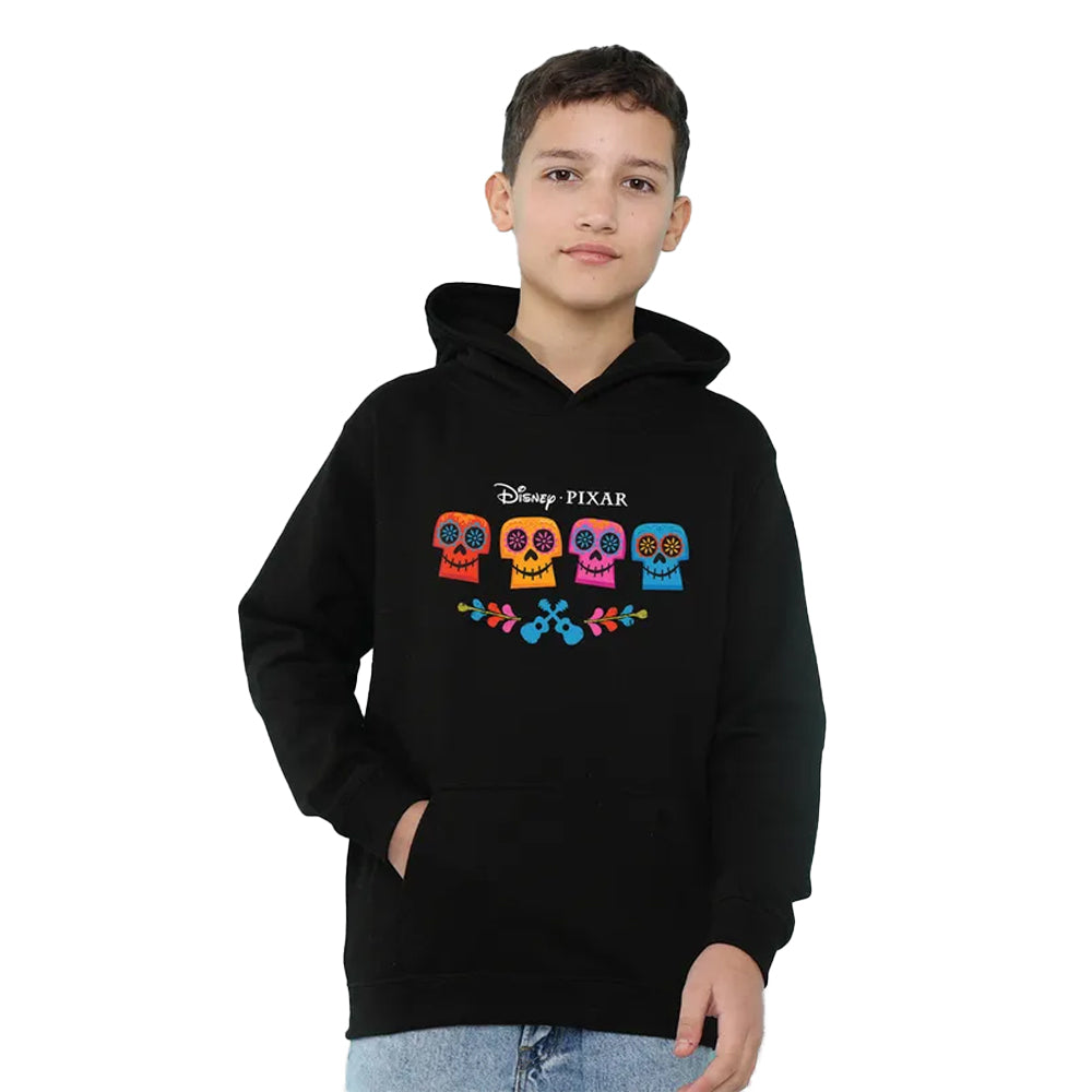 Black - Lifestyle - Coco Childrens-Kids Skull Logo Full Color Hoodie