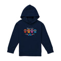 Navy - Front - Coco Childrens-Kids Skull Logo Full Color Hoodie