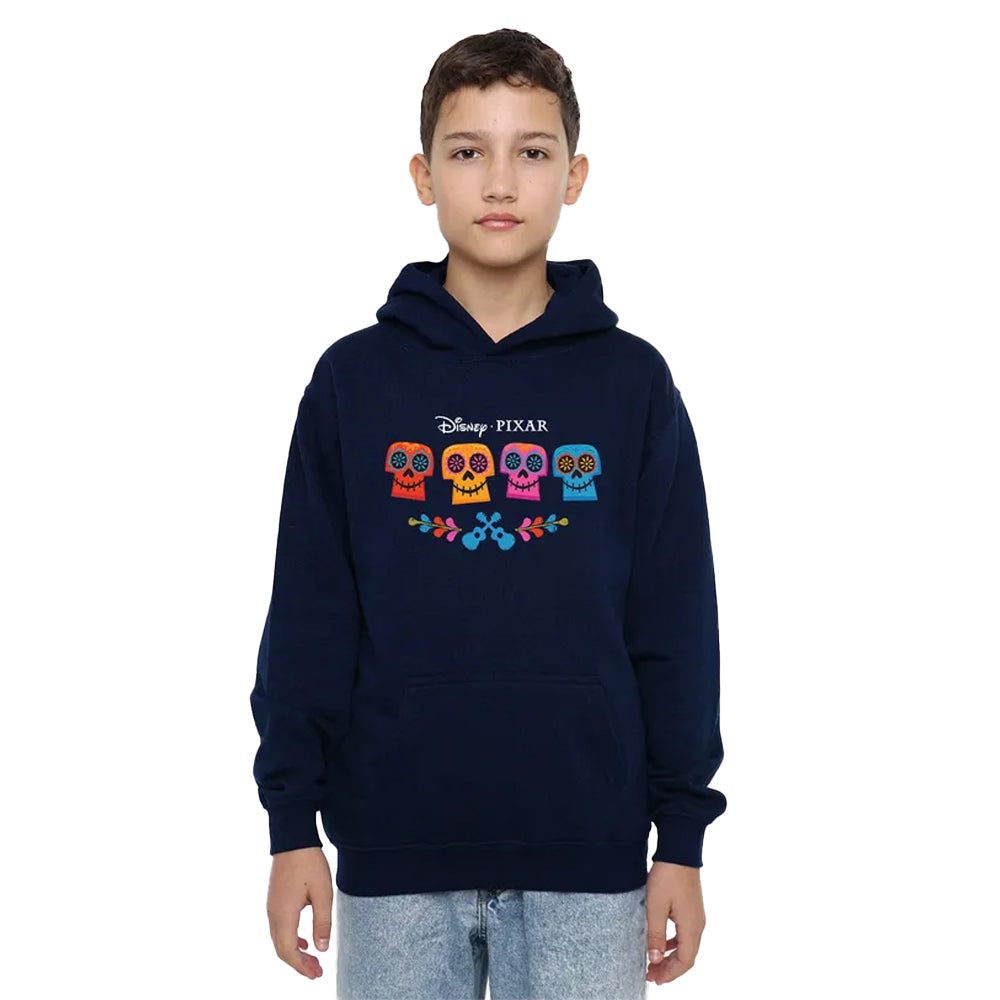 Navy - Lifestyle - Coco Childrens-Kids Skull Logo Full Color Hoodie