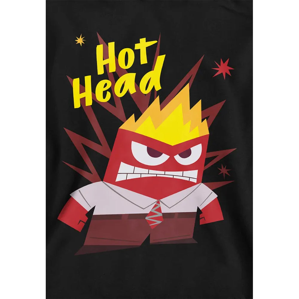Black - Side - Inside Out 2 Childrens-Kids Anger Hoodie