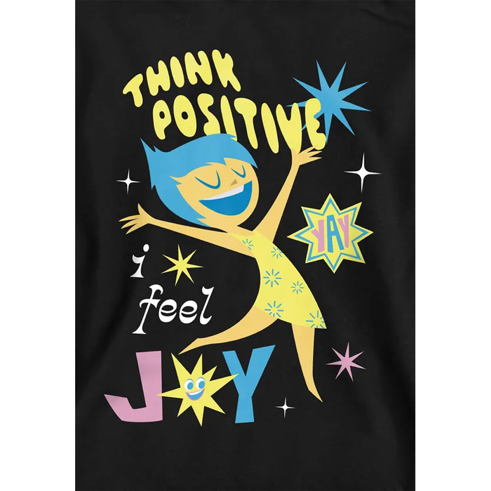 Black - Side - Inside Out 2 Childrens-Kids Think Positive Hoodie