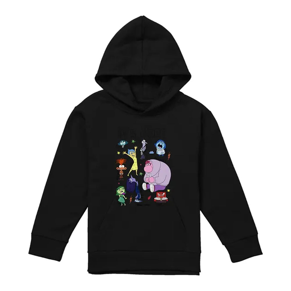 Black - Front - Inside Out 2 Childrens-Kids In A Mood Hoodie