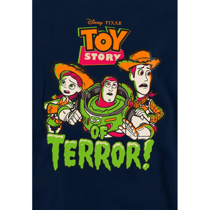 Navy - Side - Toy Story Childrens-Kids Group Terror Hoodie