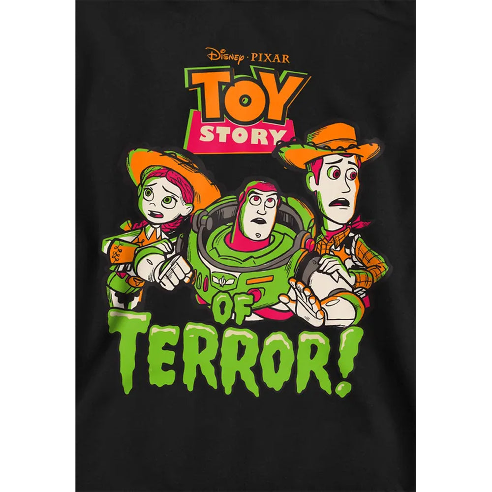 Black - Side - Toy Story Childrens-Kids Group Terror Hoodie