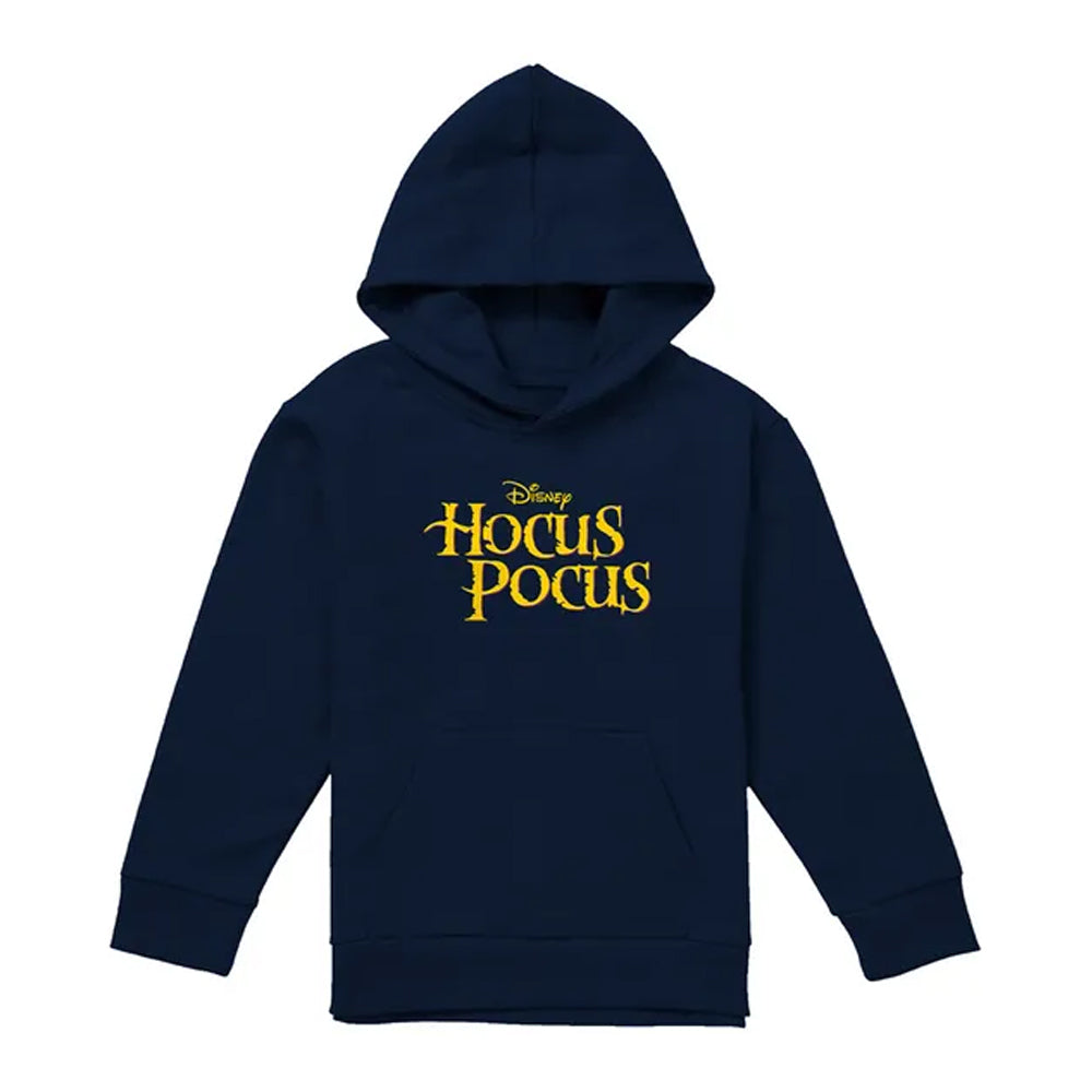Navy - Front - Hocus Pocus Childrens-Kids Logo Hoodie