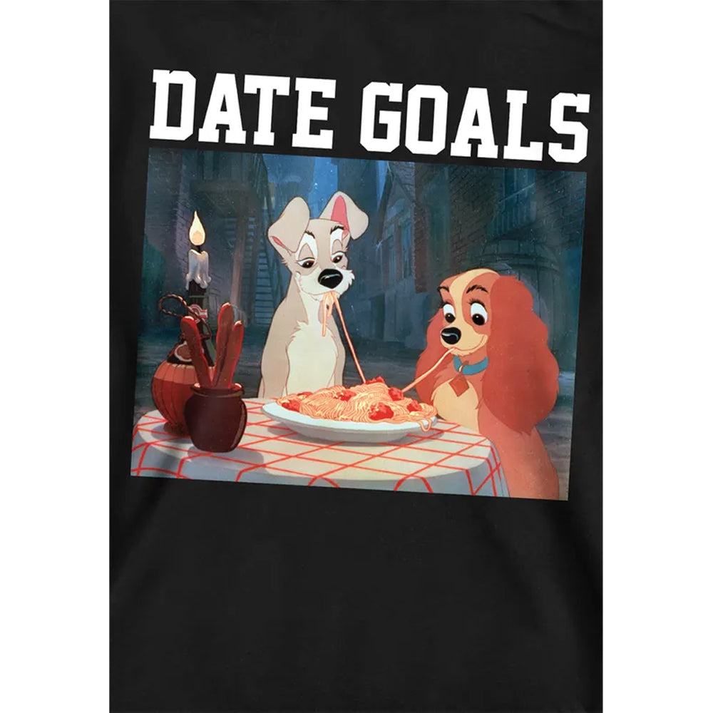 Black - Side - Lady And The Tramp Childrens-Kids Date Goals Valentine`s Day Hoodie