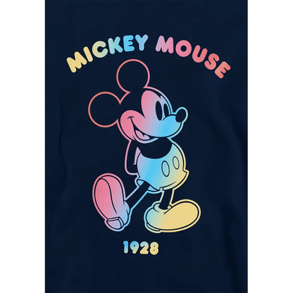 Navy - Side - Disney Childrens-Kids Mickey Mouse Gradient Outline Hoodie