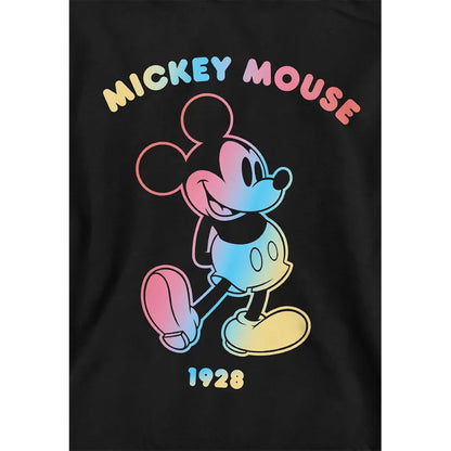 Black - Side - Disney Childrens-Kids Mickey Mouse Gradient Outline Hoodie