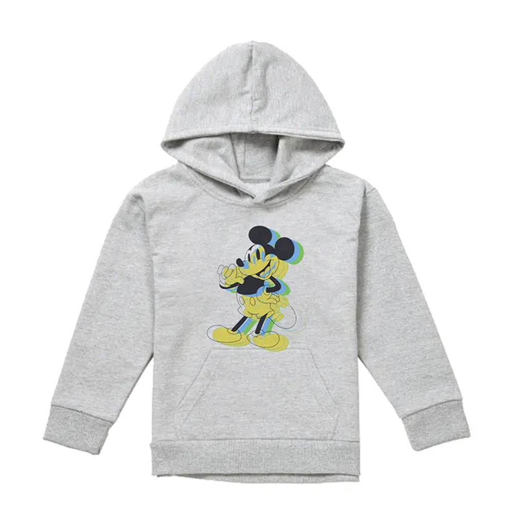 Athletic Heather - Front - Disney Childrens-Kids Trippy Mickey Mouse Heather Hoodie
