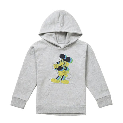 Athletic Heather - Front - Disney Childrens-Kids Trippy Mickey Mouse Heather Hoodie
