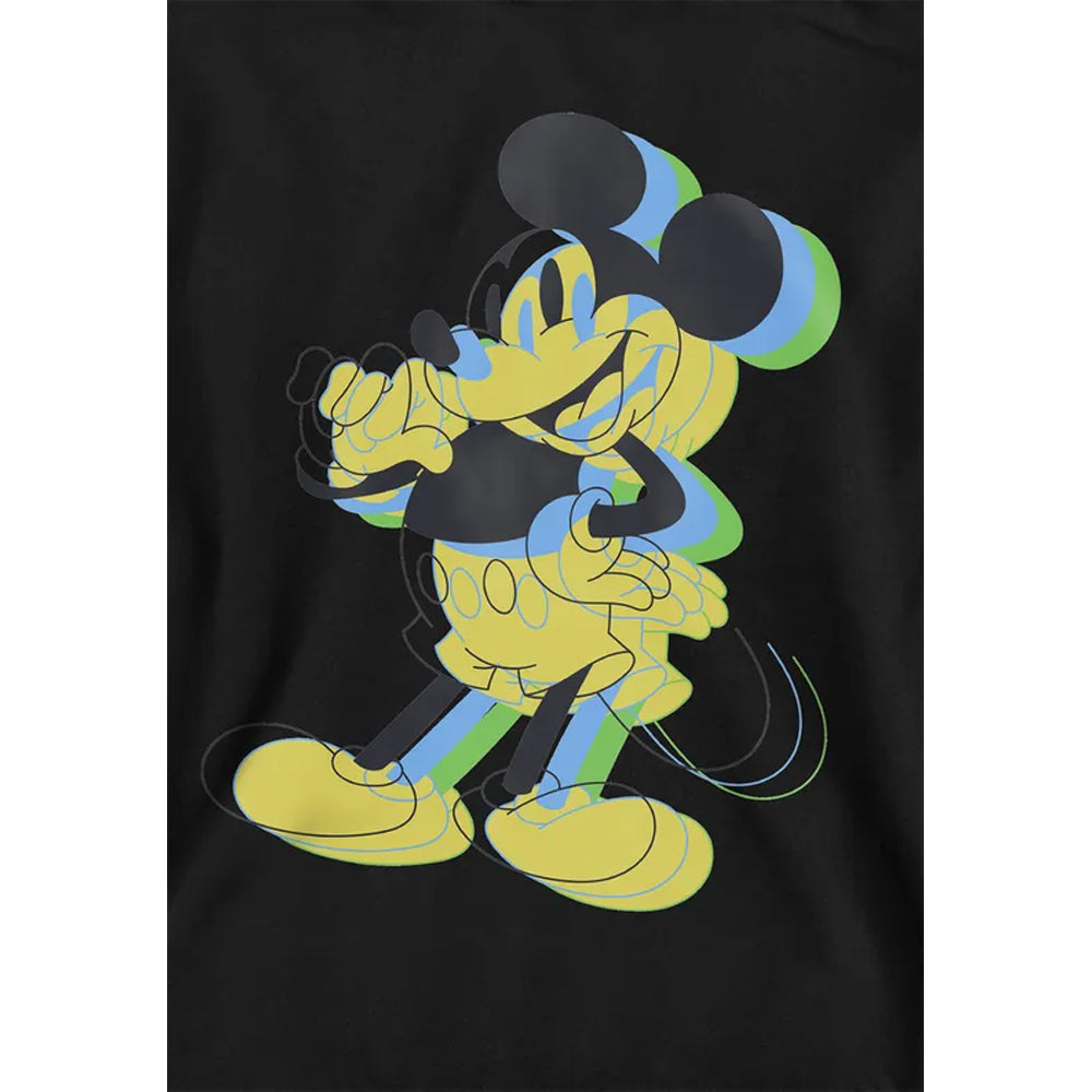 Black - Side - Disney Childrens-Kids Trippy Mickey Mouse Hoodie
